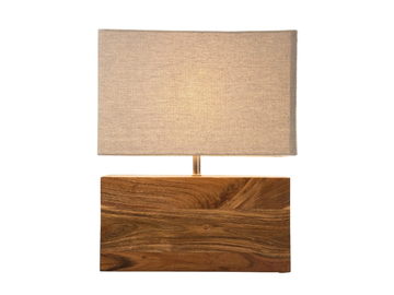 RECTANGULAR WOOD NATURE - Acacia bedside lamp by KARE Design - view 2